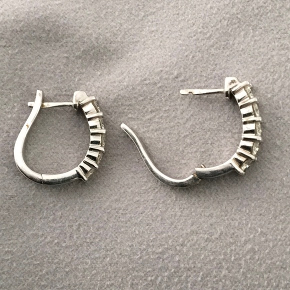 Sterling CZ Hoops, 20mm - Picture 3 of 5